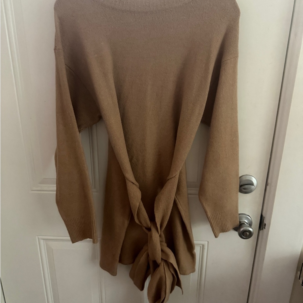 Vici Beige Knit Sweater Dress